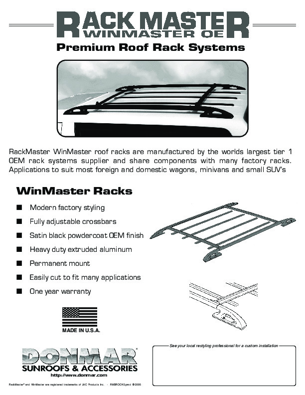 RackMaster Roof Racks